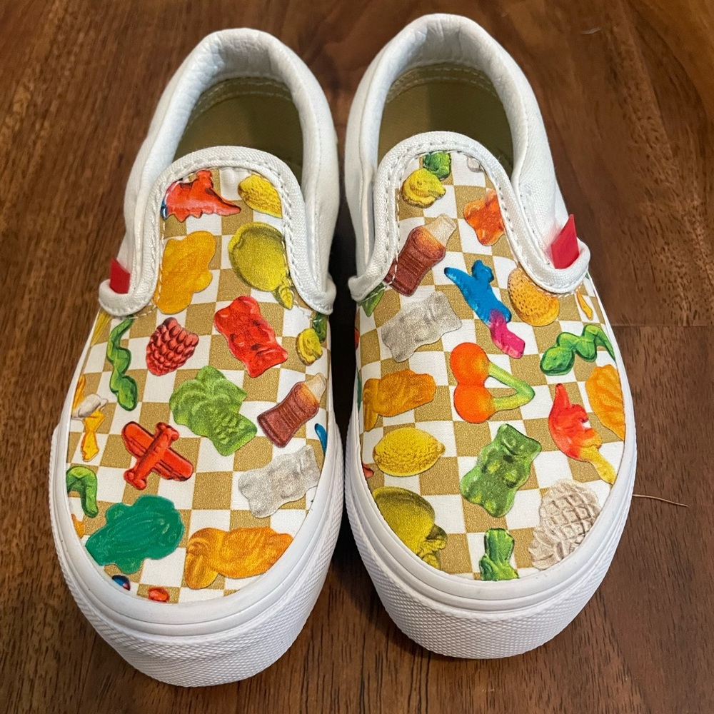 Vans X Haribo Collection Checkerboard Slip On Shoes Little Kids Size 10.5